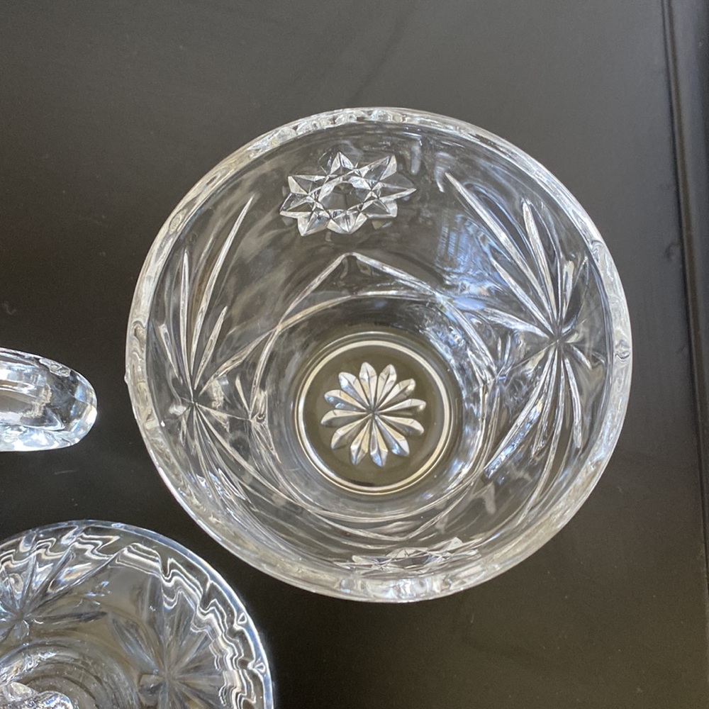 Vintage Anchor Hocking Star Of David Creamer, Sugar Bowl & Serving Tray Set! - Picture 6 of 7